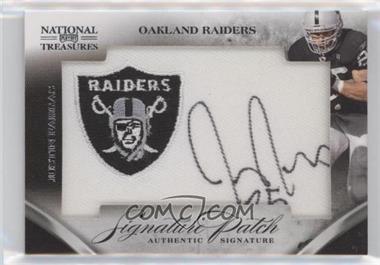 2009 Playoff National Treasures - Signature Patches - NFL Team Logos #20 - Justin Fargas /26