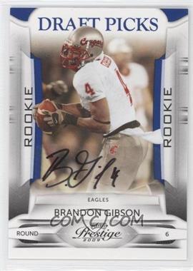 2009 Playoff Prestige - [Base] - Draft Picks Rights Signatures #111 - Brandon Gibson /399
