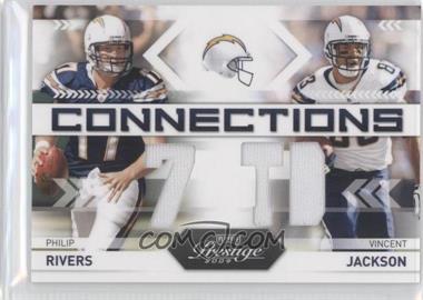 2009 Playoff Prestige - Connections - Materials #6 - Philip Rivers, Vincent Jackson /250