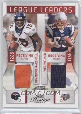 2009 Playoff Prestige - League Leaders - Materials #13 - Brandon Marshall, Wes Welker /250