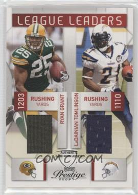 2009 Playoff Prestige - League Leaders - Materials #8 - LaDainian Tomlinson, Ryan Grant /250 [Good to VG‑EX]