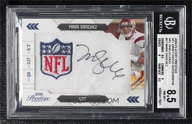 2009 Playoff Prestige - NFL Draft Class - NFL Shield Logo Patch Signatures #17 - Mark Sanchez /10 [BGS 8.5 NM‑MT+]