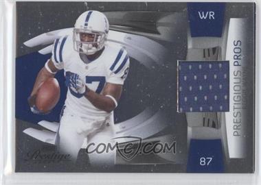 2009 Playoff Prestige - Prestigious Pros - Blue Materials #38 - Reggie Wayne /250