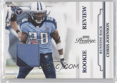 2009 Playoff Prestige - Rookie Review - Materials Prime #7 - Chris Johnson /50