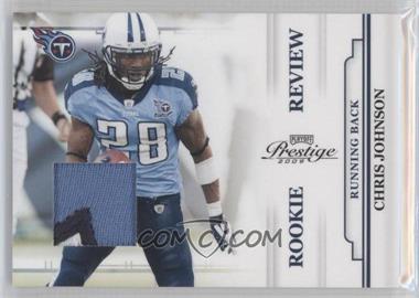 2009 Playoff Prestige - Rookie Review - Materials Prime #7 - Chris Johnson /50