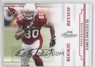 2009 Playoff Prestige - Rookie Review - Signatures #18 - Early Doucet III /50