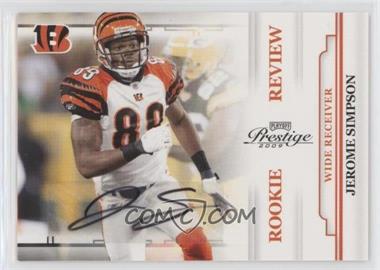 2009 Playoff Prestige - Rookie Review - Signatures #27 - Jerome Simpson /250