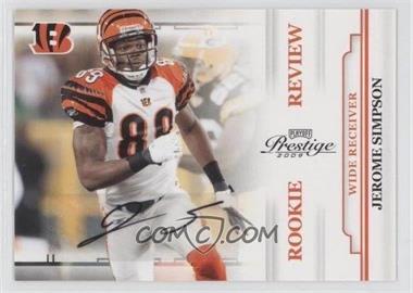 2009 Playoff Prestige - Rookie Review - Signatures #27 - Jerome Simpson /250