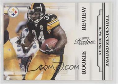 2009 Playoff Prestige - Rookie Review - Signatures #46 - Rashard Mendenhall /100