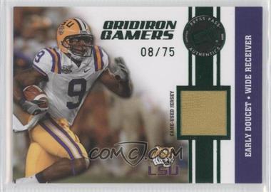 2009 Press Pass - Gridiron Gamers Jerseys - Green #CB-ED - Early Doucet /75