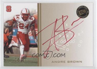 2009 Press Pass - Signings - Gold Red Ink #PPS - AB2 - Andre Brown /99
