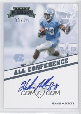 2009 Press Pass Legends - All Conference - Autographs Platinum #AC-HN - Hakeem Nicks /25