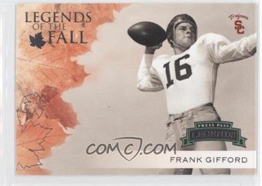 2009 Press Pass Legends - Legends of the Fall #LF-19 - Frank Gifford