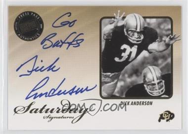2009 Press Pass Legends - Saturday Signatures - Inscriptions #SS-DA - Dick Anderson