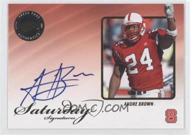 2009 Press Pass Legends - Saturday Signatures #SS-AB - Andre Brown