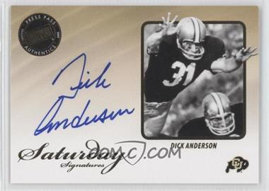 2009 Press Pass Legends - Saturday Signatures #SS-DA - Dick Anderson