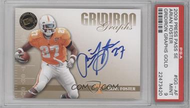 2009 Press Pass Signature Edition - Gridiron Graphs - Gold #GG-AF - Arian Foster [PSA 9 MINT]