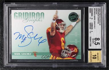 2009 Press Pass Signature Edition - Gridiron Graphs - Green #GG-MS2 - Mark Sanchez /25 [BGS 8.5 NM‑MT+]