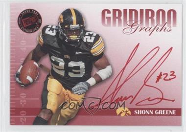2009 Press Pass Signature Edition - Gridiron Graphs - Red Red Ink #GG-SG - Shonn Greene /150
