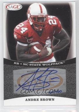 2009 SAGE - Autographs - Silver #A2 - Andre Brown /400