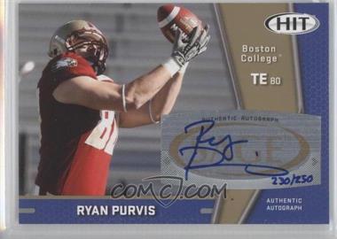 2009 SAGE Hit - Autographs - Gold #A40 - Ryan Purvis /250