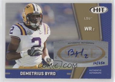 2009 SAGE Hit - Autographs - Gold #A98 - Demetrius Byrd /250 [Noted]