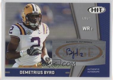 2009 SAGE Hit - Autographs - Silver #A98 - Demetrius Byrd