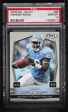 2009 SAGE Hit - [Base] #88 - Hakeem Nicks [PSA 10 GEM MT]