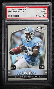 2009 SAGE Hit - [Base] #88 - Hakeem Nicks [PSA 10 GEM MT]