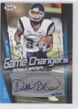 2009 SAGE Hit - Game Changers - Autographs #GCA-16 - Donald Brown /100