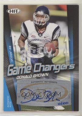 2009 SAGE Hit - Game Changers - Autographs #GCA-16 - Donald Brown /100