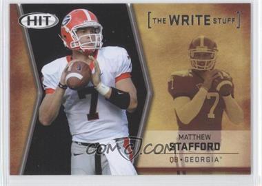 2009 SAGE Hit - The Write Stuff #WS 19 - Matthew Stafford