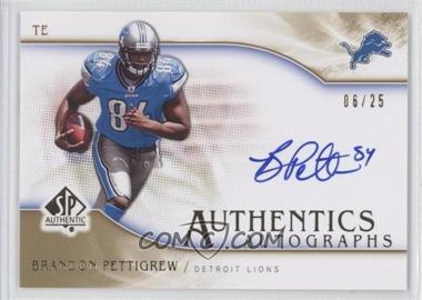 2009 SP Authentic - Authentics Autographs - Gold #SP-BP - Brandon Pettigrew /25