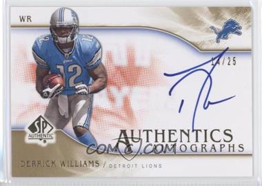2009 SP Authentic - Authentics Autographs - Gold #SP-DW - Derrick Williams /25