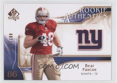 2009 SP Authentic - [Base] - Copper #291 - Rookie Authentics - Bear Pascoe /150