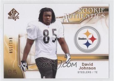 2009 SP Authentic - [Base] - Copper #299 - Rookie Authentics - David Johnson /150