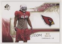 Rookie Authentics - Will Davis #/50