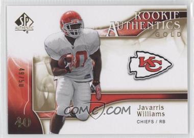 2009 SP Authentic - [Base] - Gold #259 - Rookie Authentics - Javarris Williams /50