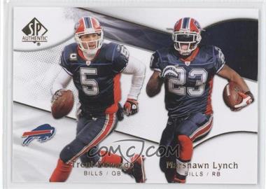 2009 SP Authentic - [Base] #136 - Marshawn Lynch, Trent Edwards