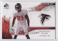 Rookie Authentics - Christopher Owens #/999