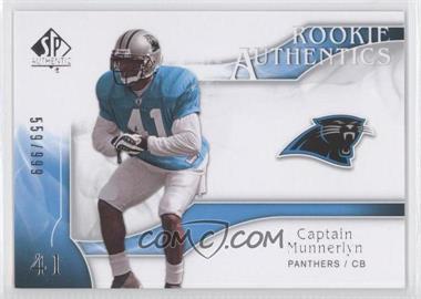 2009 SP Authentic - [Base] #216 - Rookie Authentics - Captain Munnerlyn /999