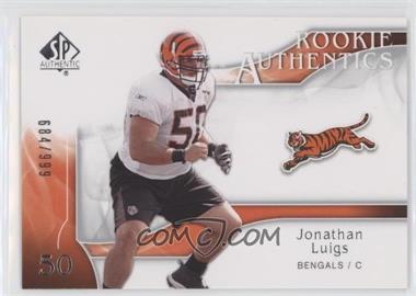 2009 SP Authentic - [Base] #221 - Rookie Authentics - Jonathan Luigs /999