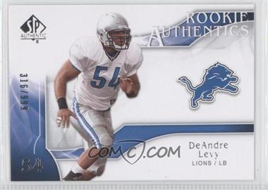 2009 SP Authentic - [Base] #238 - Rookie Authentics - DeAndre Levy /999