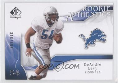 2009 SP Authentic - [Base] #238 - Rookie Authentics - DeAndre Levy /999