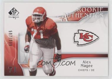 2009 SP Authentic - [Base] #256 - Rookie Authentics - Alex Magee /999