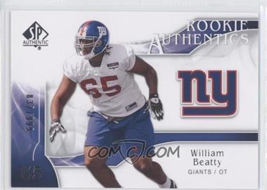 2009 SP Authentic - [Base] #274 - Rookie Authentics - William Beatty /999