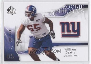 2009 SP Authentic - [Base] #274 - Rookie Authentics - William Beatty /999