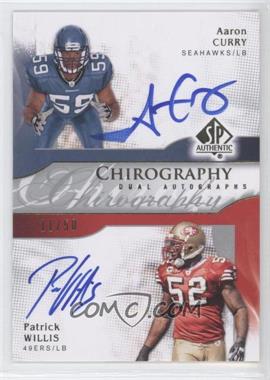 2009 SP Authentic - Chirography Dual Autographs #CH2-AP - Aaron Curry, Patrick Willis /50