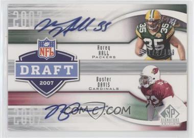 2009 SP Signature Edition - Draft Years Signatures #DY-DH - Korey Hall, Buster Davis /199