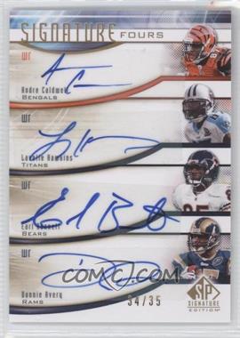 2009 SP Signature Edition - Signature Fours #F-CABH - Andre Caldwell, Lavelle Hawkins, Earl Bennett, Donnie Avery /35